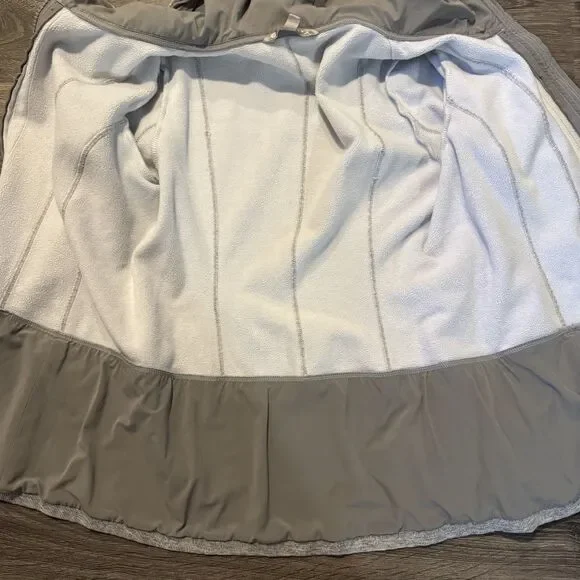 Athleta Victory Hoodie Jacket Full Zip Wmns M Gray Fitted Sweatshirt Thumbholes - Picture 10 of 11